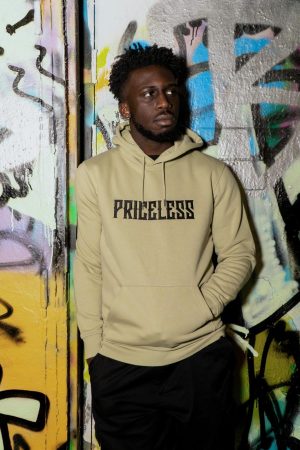 Priceless Letter Hoodie Sage x Black