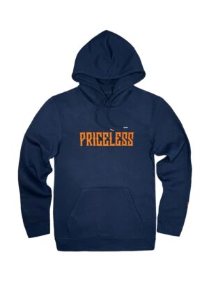 Priceless Letter Hoodie Orange x Navy