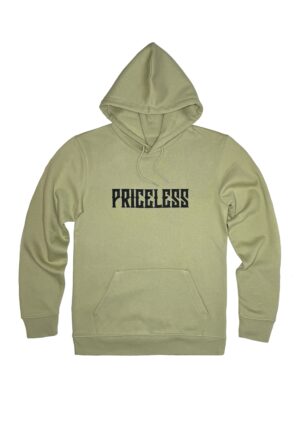 Priceless Letter Hoodie Sage x Black